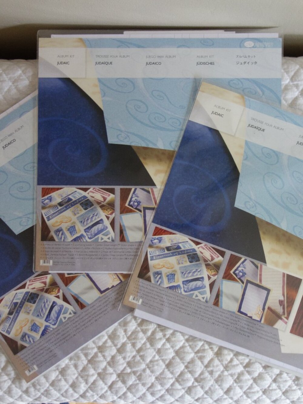 3 New NIP CREATIVE MEMORIES Judaic Album Kit / Hanukkah Scrap Booking Supplies